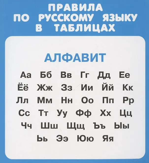 Книга Правила по русскому языку в таблицах. Набор карочек () — 2