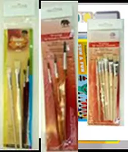 Кисти щетина 6шт 2,4,6,8,10,12 в блистере (203101) (Брэйн Юнит)