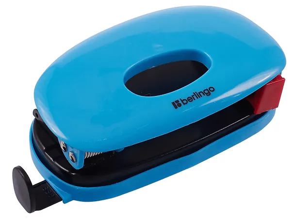 Дырокол «Round», Berlingo, 10 листов, пластиковый, голубой 2975116 — 4