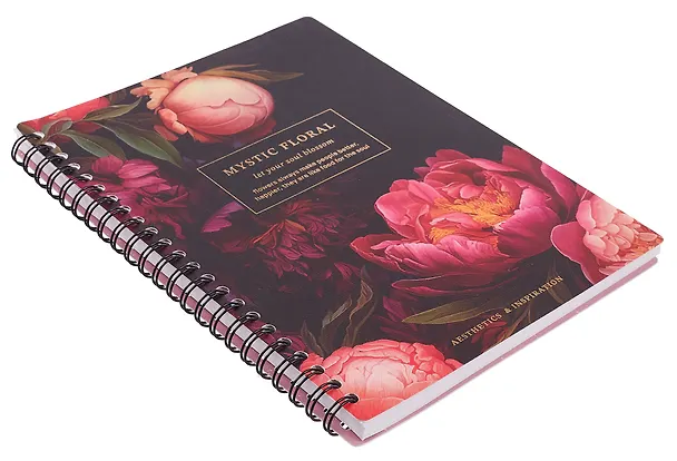 Тетрадь общая «Blossom. Bouquet on black», 96 листов в клетку, А5 3077256 — 2