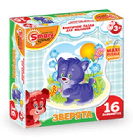 Контурный Пазл (52062) Зверята-Котенок (16эл.) (коробка) 2300735 — 1