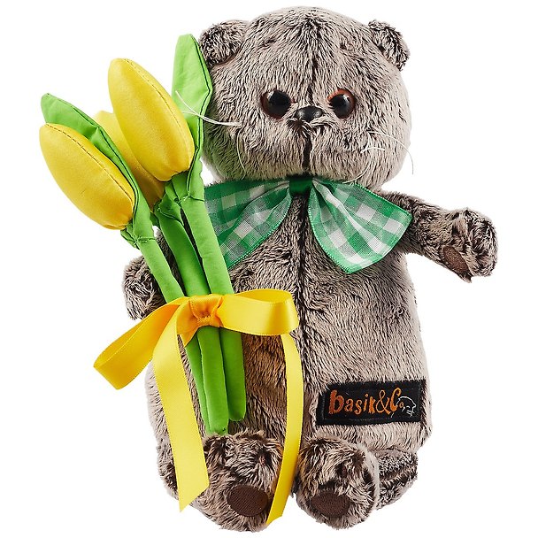 Игрушка мягкая Budi Basa, Басик с желтыми тюльпанами Ks19-138 2782255 — 1