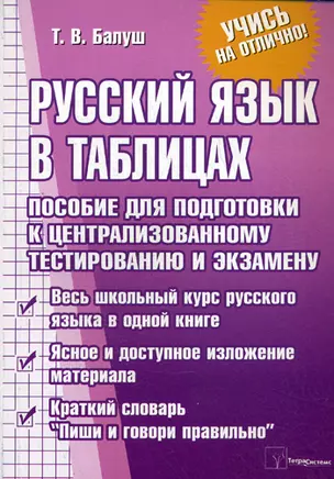 Русский язык в таблицах (м) Балуш (+2 изд) — 2196017 — 1