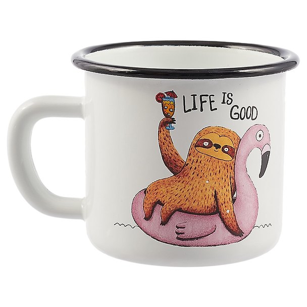 Кружка Ленивец Life is good (эмаль) (300 мл) (12-Wenbang-AB-2) 2698716 — 1