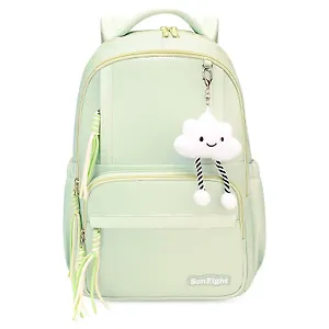 Рюкзак мятного цвета "Sun Eight" 47*32*14см, 3 отделения, 4 кармана, с брелоком