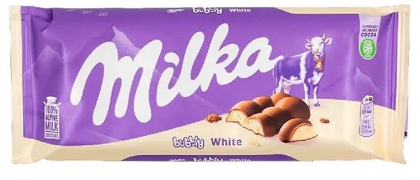 Шоколадная плитка Milka Bubble White (Милка Вайт Бабл), 95г 3109271 — 1