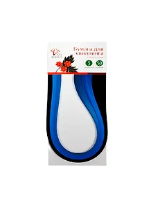 Набор бумаги для квиллинга Синие оттенки (AF06-013-02) (3мм) (дл. 50см) (упаковка)