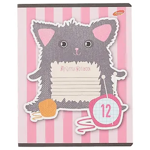 Тетрадь в клетку Academy Style, "Большие зверьки", 12 листов, в ассортименте 244006