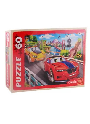 Пазл Быстрые гонки в городе Рыжий кот 60 элементов ПУ60-0462 2794805