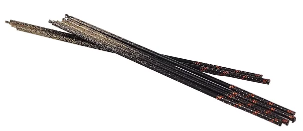 Набор свечей для торта Black Gold (черные с золотом) (6шт) (15см) (12-7color-candle_21) 3106245 — 3