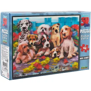 Пазл 48 Super 3D Kids Друзья (31х23) (3+) (10516) (коробка)