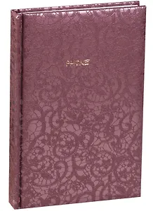 Алфавитная книга А5 80 листов "CALABRIA" бордовая