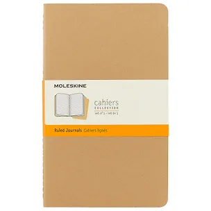 Набор книг для записей Moleskin Cahier Journal Large, 3 штуки, линейка, мягкая обложка, 40 листов, А5 242476