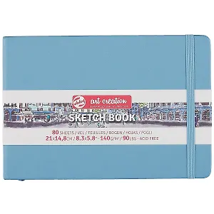 Блокнот для зарисовок 21*15см 80л "Art Creation" 140г/м2, 7БЦ, синий, Fabriano 