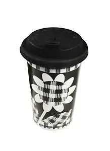 Сувенир Термостакан Черно-белый узор