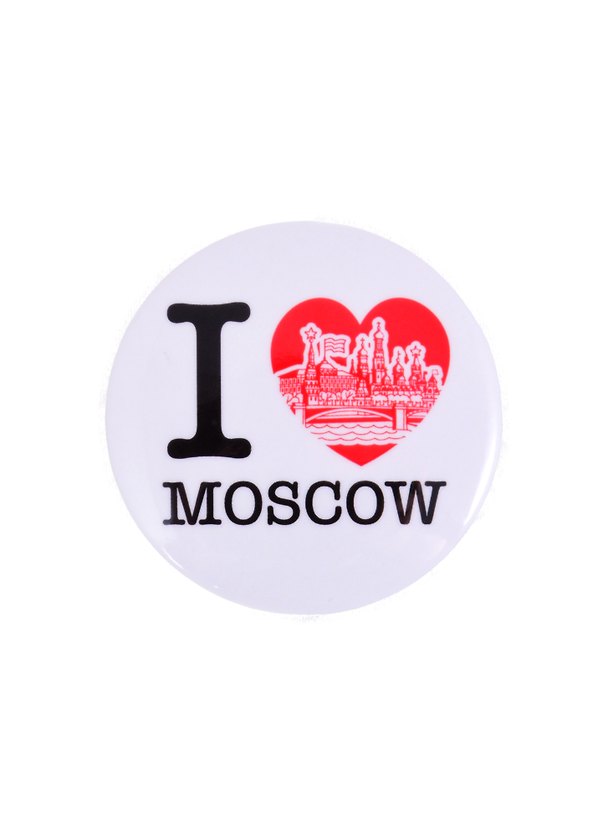 Значок круглый Москва I love 44мм мет. (50-19-03) 2858733 — 1