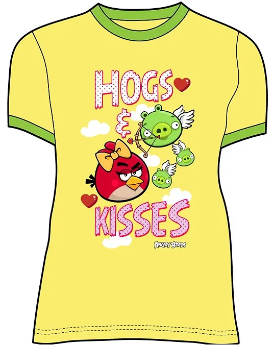 Angry Birds Футболка для девочек HOGS (5-6 лет, Желтый) (TSG84-YELL-AB) 2372987 — 1