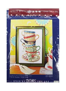 Набор для вышивания, DOME, Кофейные чашечки, 21*32, (100108(14)