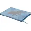 Ежедневник недат. А5 120л "Бейбискин" голубой, кожзам, тв. переплет, глиттер, офсет, ляссе — 252923 — 2