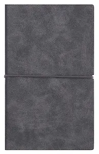 Ежедневник недат. А6+ 122x193 мм 120л "Наппа металлик" графитовый, кожзам, мягк.переплет, застёжка-резинка,офсет, ляссе