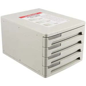 Файл-кабинет четырёхсекционный, серый, пластиковый, Erich Krause