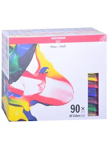 Краски акриловые Amsterdam "Standart" 90цв 20мл, к/к, Royal Talens