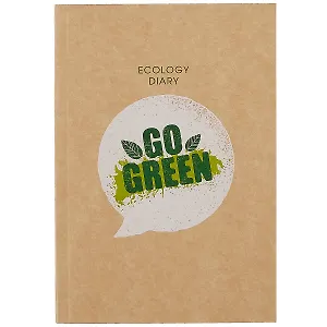 Ежедневник недат. А5 136л "Eco-friendly! №2" интегр.переплет, крафт картон, офсет