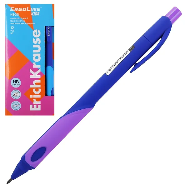 Карандаш механический 2,0мм "ErgoLine Kids Neon" НВ, Erich Krause 3103337 — 2