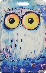 Чехол для карточек Сова на синем фоне