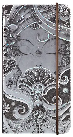 Алфавитная книга 85*160 96л "PHOSPHENES" тв.пер., с резинкой, ляссе, карман на форзаце, ART-BLANC 227369