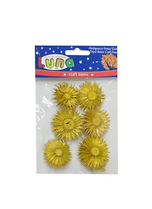 Сухоцветы Цветы желтые (0620170) (12шт) (для детского творчества) (3+) (упаковка)