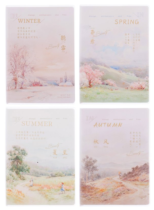 Тетрадь 110л лин. "4 seasons" ПВХ-обл., ассорти 3164517 — 1