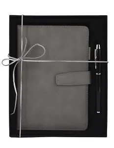Набор канцелярский "Gray" книга для записей, ручка шариковая