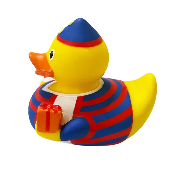 Игрушка для ванной, уточка резиновая FUNNY DUCKS "День рождения уточка" (1341) 3122147 — 2