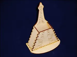 Заготовка деревянная, Полноцвет, Карандашница, "Эйфелева башня"