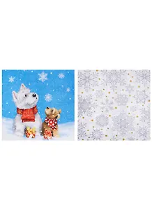 Набор салфеток для декупажа Снежное утро 2 шт. (310707/SDL074808) (упаковка)