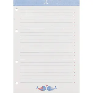 Сменный блок для тетради на кольцах «Sea», 100 листов 247648