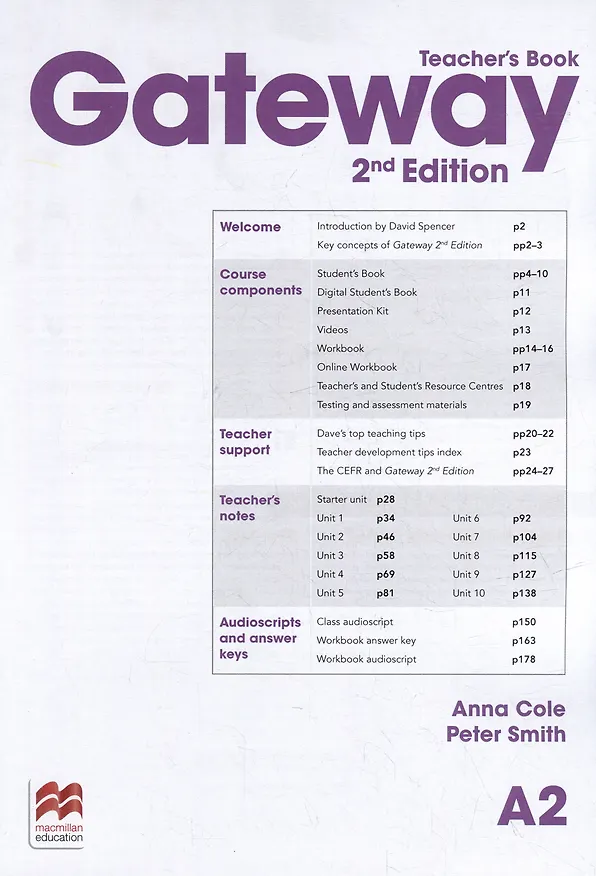 Книга Gateway. Second Edition. A2. Teachers Book Premium Pack+Online Code (Peter Smith, Анна Коул) — 2