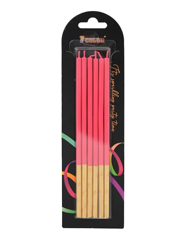 Набор свечей для торта Red (красные) (6шт) (15см) (12-7color-candle_15) 3106239 — 1