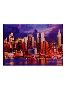 Алмазная мозаика Ночной мегаполис, 30*40 см.