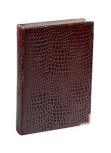 Ежедневник полудат. А5 192л "Prestige. Iguana" бордо, иск.кожа, мет.уголки, поролон, тон.бумага, золот.торец, справ.мат-лы, ляссе, Listoff