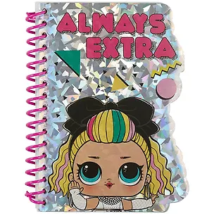 Блокнот А6 48л "LOL" фигурный, спираль, голограф.обложка, европодвес 2883232