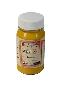 Краска акриловая "Акрил-Арт" охра желтая,100мл,банка, Таир