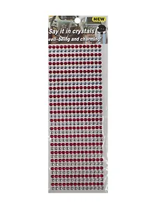 Стразы -бусины большие (1461-4A/3) (белые/темно-красные)