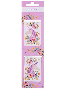 Магнитные закладки «Unicorn», розовые, 2 штуки