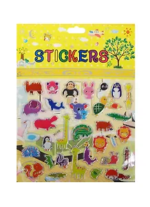 Наклейки Звери c метал. обводкой (11-02002-wu055)/11-01488-wu055