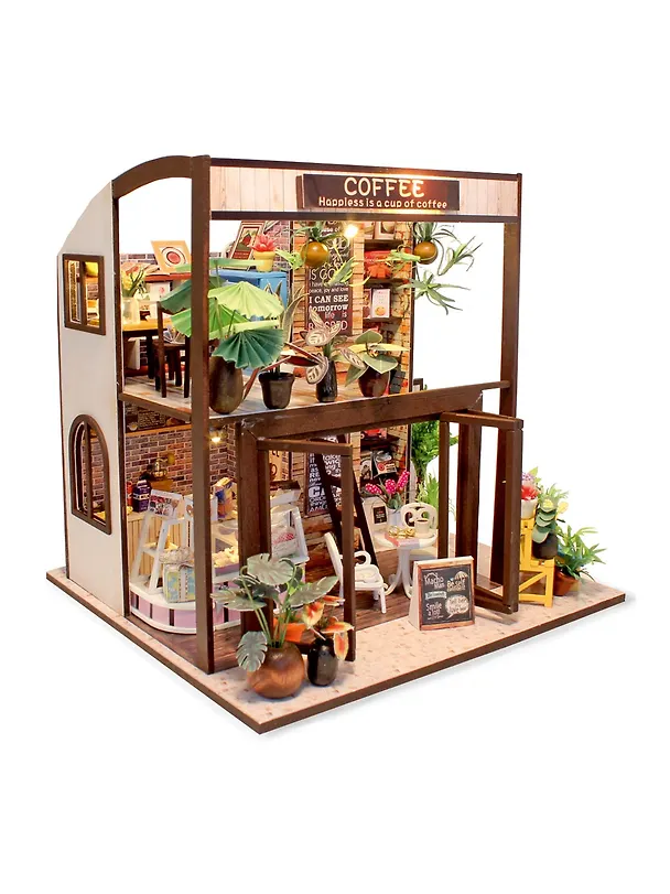 Интерьерный конструктор для творчества Румбокс Hongda MiniHouse "COFFEE HOUSE" M027 2751060 — 2