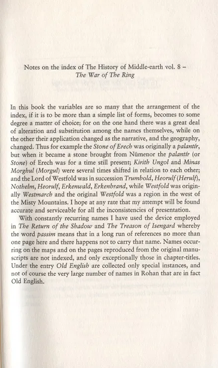 Книга The History of Middle Earth Index (Кристофер Толкин) — 2
