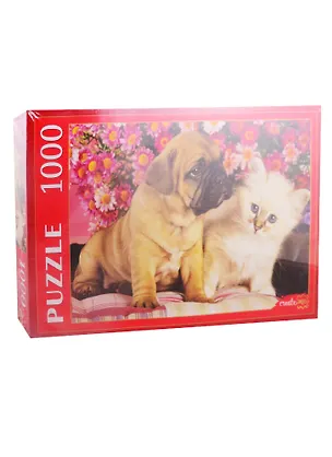 Пазл Щенок и котенок Рыжий кот 1000 элементов КБ1000-7883 2794746