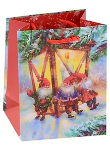 Пакет А6 14*11*7 "Новогоднее настроение" Новый год, бум.мат., ассорти